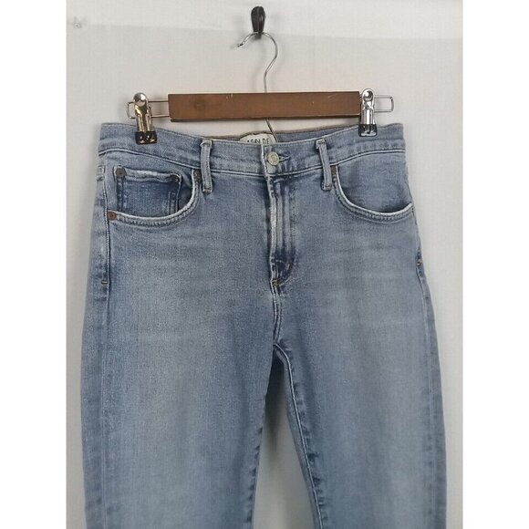 Agolde Jeans Women's Size 27 Blue Toni Mid Rise Skinny Straight Fray - Picture 8 of 13